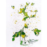 Hydrangea Painting Peony Original Art Impasto Oil Painting Floral oil painting Bouquet in Vase Painting 16x12 inch