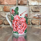 Rose Mug, paintin mug, rose coffee mug, Mug with rose, mug for mom, florist mug, mug bouquet, mug with a picture,mug according to your photo