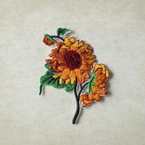 Sunflower, Sunflower patch, Iron-on embroidered patch  (91)