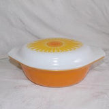 PYREX SUNFLOWER COVERED 043 Casserole Dish 1 1/2 Quart