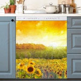 Kitchen Dishwasher Magnet Cover - Summer Morning Sunflowers #lnd728