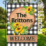 Sunflower personalized garden flag 12??x18??,  doubled side