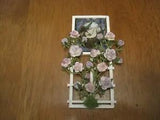 Rose Filled Trellis with Decorative Lily Accent Screen 1:12 dollhouse miniature