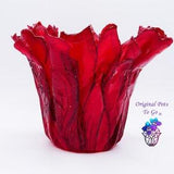 Flower shaped planter, Red plant pot, Plant pot cover, Planter basket, Orchid Pot, Floral pot,  Orchid Pot, Unique Pot,  Yellow Flower Pot,