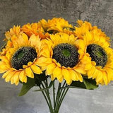 sunflower bouquet sunflower simulation flower gift,gift for her, forever flowers flower bouquet,sunflower,desk flowers, vase flower home