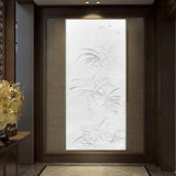 White 3D texture painting,Orchid painting,Minimalist Art,Hand Made Painting,Large abstract painting,Modern Living room painting
