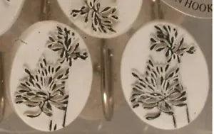 Set of 12 Acrylic Hand Painted Bathroom Shower Hooks  Cologne Explosive Flower