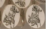Set of 12 Acrylic Hand Painted Bathroom Shower Hooks  Cologne Explosive Flower