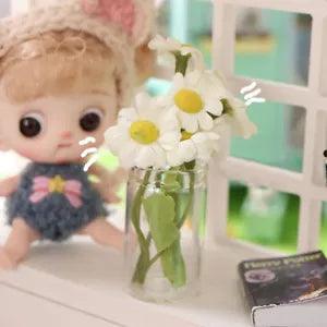 1:12 Dollhouse Miniature Lily Play Flower DIY Scene Daisy Plants Pot Ornament
