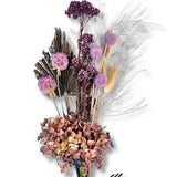 purple dried flowers bouquet