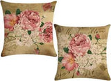 ULOVE LOVE YOURSELF 2Pack Retro Flower Throw Pillow Covers Peony Rose Home Decor