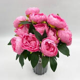 dark pink/light pink peony flower artificial flower fake wedding bouquet  floral centerpiece peony flower wedding flower home event decor