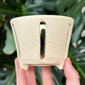 Mini Unglazed Ceramic Orchid Plant Pot with Holes