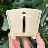 Mini Unglazed Ceramic Orchid Plant Pot with Holes