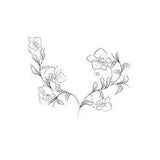 Hand Drawn Orchid Flower Arrangements. Floral Decorative Design Elements. Wreath-1. Vector Illustration. Gentle Leaves, Feminine Logos.
