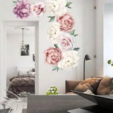 1PC Peony Flowers Wall Sticker Watercolor Peony  Stickers Removable StickeWR