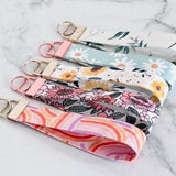 Key fob Wristlet 1?? Custom Keychains, Key Fob, Floral Key Fob, Gift for Her, Wristlet Lanyard for Women, Boho Keychain