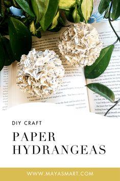 DIY Book Craft: Literary-themed Paper Hydrangeas - Maya Smart Flower Delivery