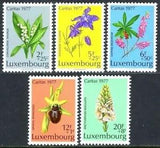 Luxembourg 1977 Orchids Lily Flowers Plants Nature Welfare Fund 5v set MNH