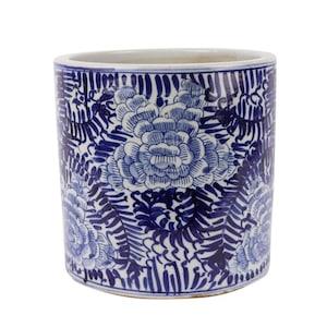 Blue & White Porcelain Chinoiserie Sophie Orchid Pot | Planter