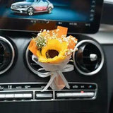 Mini Natural Dried Sunflower Bouquet Car Freshener Car Accessories Gifts for Her