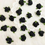 Black Triple Roses, Mini Rose Bouquet, Tiny Craft Roses, Black Roses, Favor Roses, Craft Decoration, Sewing Supply, Millinery, Trio Roses