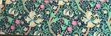 SANDERSON CURTAIN FABRIC DESIGN Golden Lily Velvet 0.40 METRE GALACTIC INK