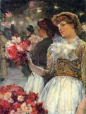 Dream-art Oil painting Peonies-Frederick-Childe-Hassam-oil-painting lady flowers