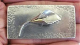 VTG Large Sterling Silver 925 Brooch 2" x 1" Pin Calla Lily Modernist 13.84 gram
