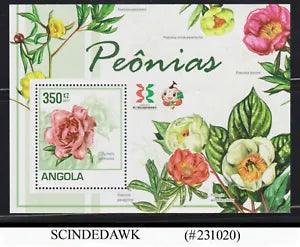 ANGOLA - 2011 FLOWERS PEONIES PEONY PLANT MIN/SHT MNH