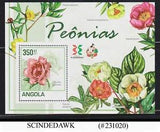 ANGOLA - 2011 FLOWERS PEONIES PEONY PLANT MIN/SHT MNH