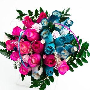Wooden Rose Bouquet - Mrs. Cupcake