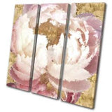 Peony Flower Exotic Abstract Floral TREBLE CANVAS WALL ART Picture Print