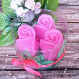 Pink rosebuds soap handmade souvenir flowers bouquet