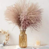 15/30PCS Natural Dried Pampas Grass Reed Flower Bunch Wedding Bouquet Home Decor