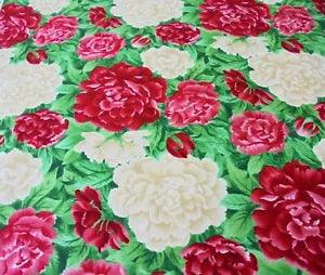 Northcott Suzan Ellis State Flowers Peony Indiana Cotton Fabric 2.08 Yds