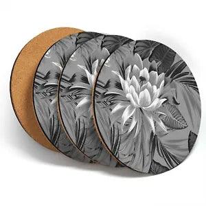 4 x Coasters - BW - Tropical Lily Plant Flower #42175