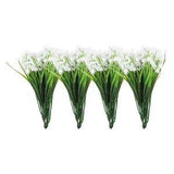 Artificial Flower Heads, Plastic Mini Peony Hydrangea White Faux Flowers 12Pcs