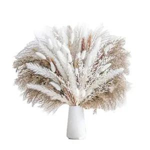 86PCS Natural Dried Pampas Grass, Phragmites, Dried Flowers, Bouquet for WeA4