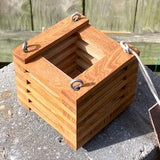 223. Salvaged Louisiana Baldcypress Wood Hanging Basket Planter for Orchids, Bromeliads, Ferns, Cacti, Other Epiphytes and Succulents