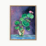 Matisse geraniums Foral wall art Vintage flower painting Retro decor Botanical print Gift for her Mid century modern Purple and green