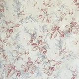 Vintage French Carnation Fabric multidirectional pink and yellow flowered fabri