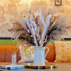 Dried Pampas Grass - Pampas Grass Bouquet for Chic Boho Flowers D???cor 121 Pcs