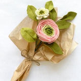 Ranunculus Boquet, felt flowers