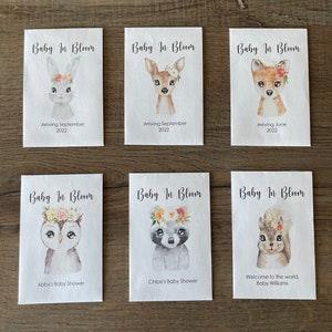 Baby Shower Favors, Baby Shower Seed Packets, Baby In Bloom, Personalized Baby Shower Favors, Seed Packet Favors