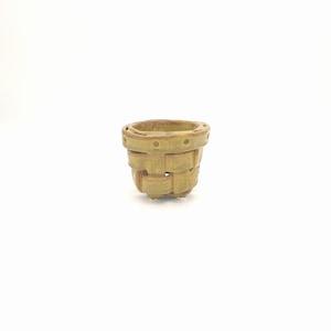 3" Handmade Ceramic Stoneware Woven Orchid Pot, Succulent Container, 3" Woven Cache Pot