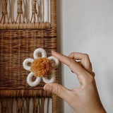 Daisy Macrame Magnets | Handmade | Baby Shower, Birthday Gifts | Boho Magnets
