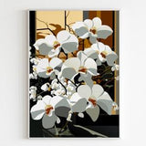 The Glowing Orchids Illustration Printable Poster, Neutral Art, Orchid Flower, Botanical Colorful Print, Floral WallArt, Flower Market Decor