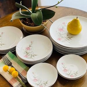 Castlecourt Fine China Rose Bouquet Pattern ~ Dessert Bowls ~ Soup Bowls ~ Salad Plates ~ Dinner Plates ~ Sold Separately ~ Made in Japan