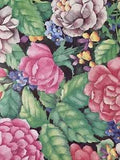 Vintage Gift Wrap Peony Flower Floral White Pink Remnant 20" x 14" General